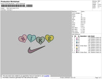 Nike Heart Swoosh Embroidery File 4 size
