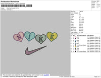 Nike Heart Swoosh Embroidery File 4 size
