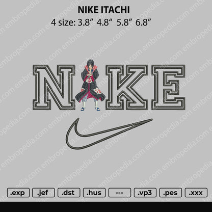 Nike Itachi Embroidery File 4 size