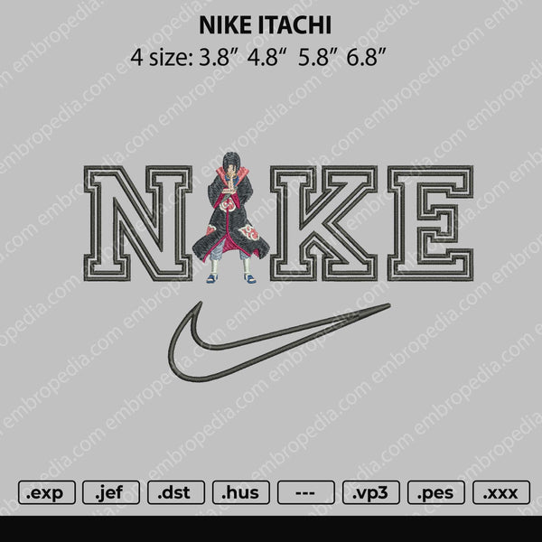 Nike Itachi Embroidery File 4 size