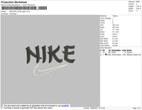 Nike Japan Font Embroidery File 4 size