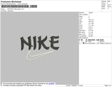 Nike Japan Font Embroidery File 4 size