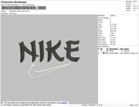 Nike Japan Font Embroidery File 4 size
