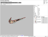 Swoosh Anime Lighting 02 Embroidery File 4 size