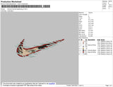 Swoosh Anime Lighting 02 Embroidery File 4 size