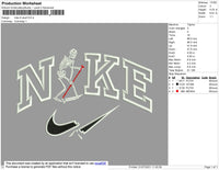 Nike Lil Skull Embroidery File 4 size