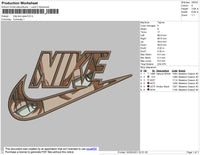 Nike Levi Eyes Embroidery File 4 size