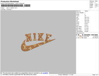 Nike Lv1 Pattern Swoosh Embroidery File 4 size