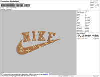 Nike Lv1 Pattern Swoosh Embroidery File 4 size