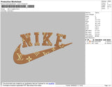 Nike Lv1 Pattern Swoosh Embroidery File 4 size