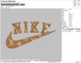 Nike Lv1 Pattern Swoosh Embroidery File 4 size