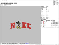 Nike Mickey V2 Embroidery File 4 size