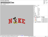 Nike Mickey V2 Embroidery File 4 size