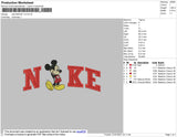 Nike Mickey V2 Embroidery File 4 size