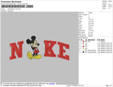 Nike Mickey V2 Embroidery File 4 size