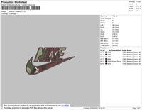 Nike Madara 02 Embroidery File 4 size