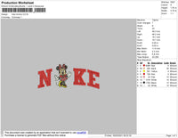Nike Minnie Embroidery File 4 size