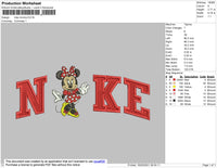 Nike Minnie Embroidery File 4 size