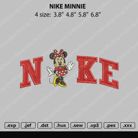 Nike Minnie Embroidery File 4 size