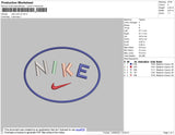 Nike Oval V2 Embroidery File 4 size