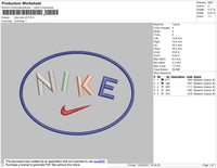 Nike Oval V2 Embroidery File 4 size