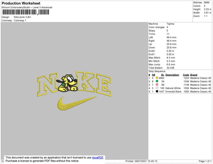Nike Pluto Embroidery File 6 size