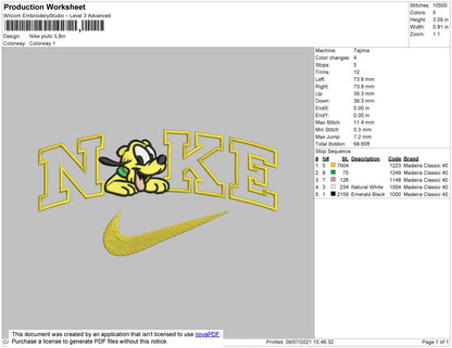 Nike Pluto Embroidery File 6 size