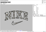 Nike Pattern Embroidery File 4 size