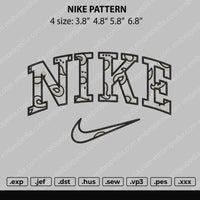 Nike Pattern Embroidery File 4 size