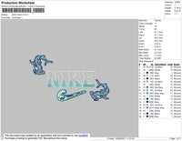 Nike Shark Embroidery File 4 size