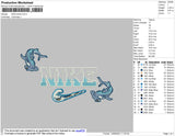 Nike Shark Embroidery File 4 size