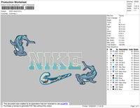 Nike Shark Embroidery File 4 size