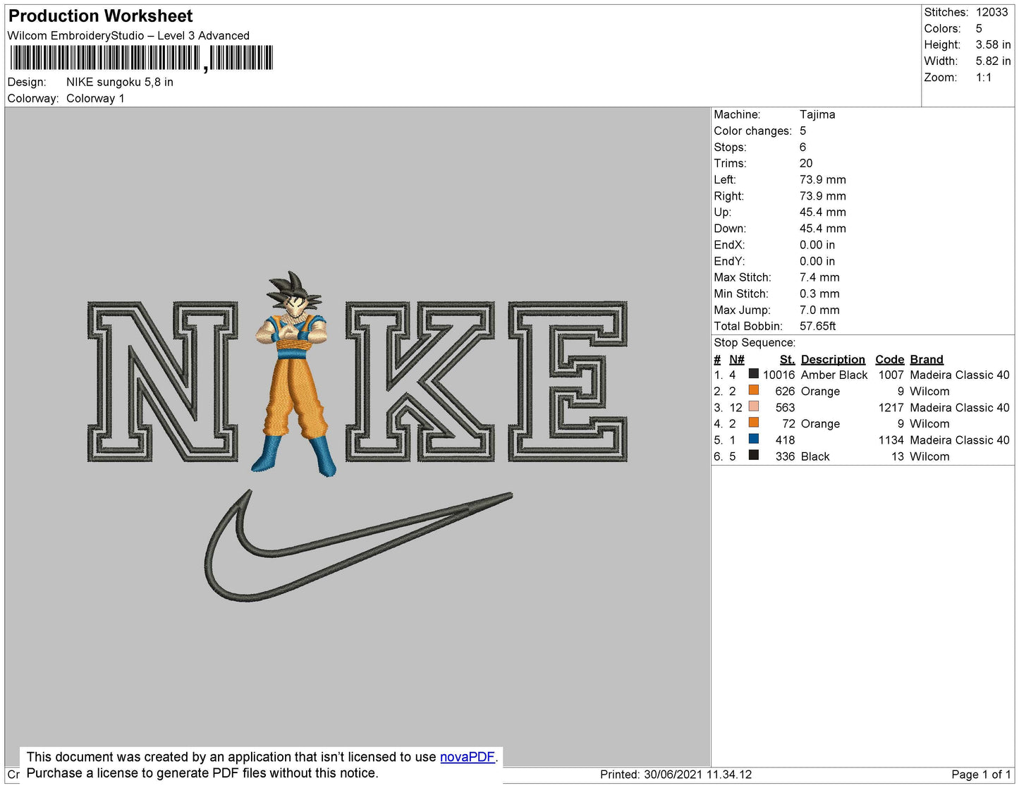 Nike Sungoku Embroidery File 4 size