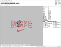 Nike Stitch Pink Embroidery File 4 size