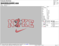 Nike Stitch Pink Embroidery File 4 size