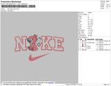 Nike Stitch Pink Embroidery File 4 size