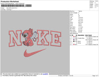 Nike Stitch Pink Embroidery File 4 size