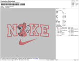 Nike Stitch Pink Embroidery File 4 size