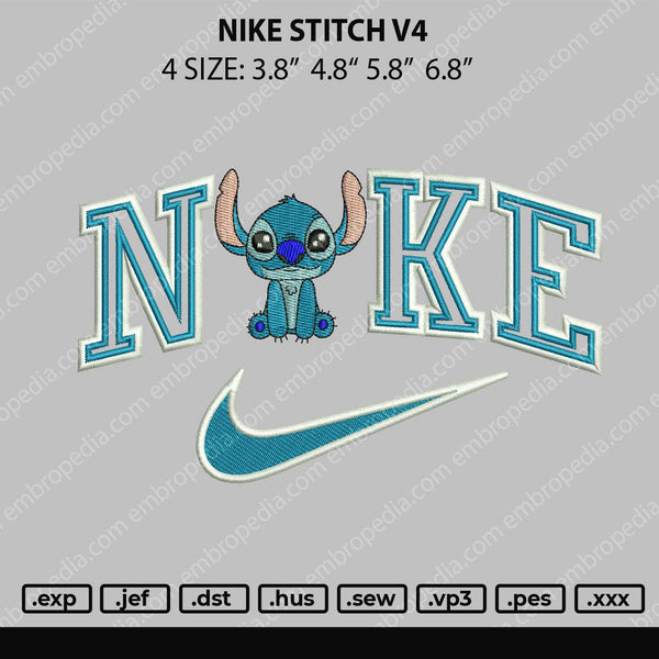 Nike Stitch V4 Embroidery File 4 size