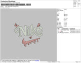 Nike Swoosh Butterfly Embroidery File 4 size