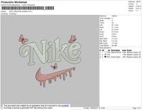 Nike Swoosh Butterfly Embroidery File 4 size