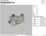 Nike Swoosh Dino Embroidery File 4 size