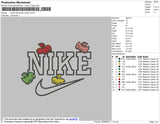 Nike Swoosh Dino Embroidery File 4 size