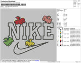 Nike Swoosh Dino Embroidery File 4 size
