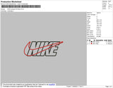Nike Swoosh Outline Embroidery File 5 size