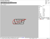 Nike Swoosh Outline Embroidery File 5 size