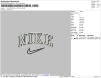 Nike Swoosh 2 Outline Anthr_ver Embroidery File 4 size