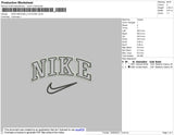 Nike Swoosh 2 Outline Anthr_ver Embroidery File 4 size