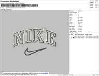 Nike Swoosh 2 Outline Anthr_ver Embroidery File 4 size