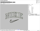 Nike Swoosh 2 Outline Anthr_ver Embroidery File 4 size